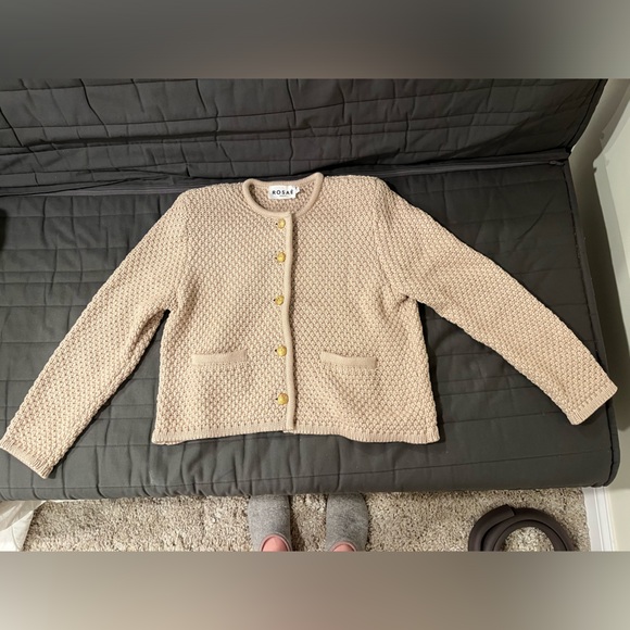 ROSAÉ PARIS LE FRANCISCO cardigan in Latte - Picture 3 of 7